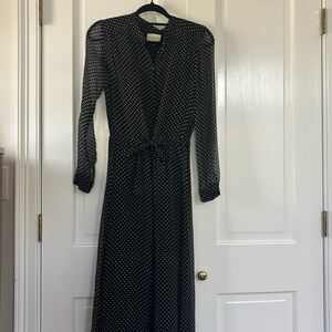 Sezane Black Silk Dress - Size 34